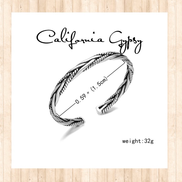 S925 Braided Sterling Silver Mens Bracelet - Picture 10 of 11